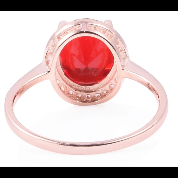 Simulated Ruby/Diamond Ring (size 10) - Picture 3 of 4